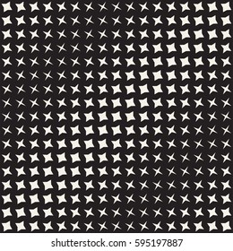 Geometric Seamless Star Shapes Pattern. Halftone Gradient Effect. Repeating Background Texture. Stylish Vector Illustration