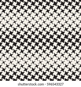 Geometric Seamless Star Shapes Pattern. Halftone Gradient Effect. Repeating Background Texture. Stylish Vector Illustration