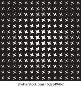 Geometric Seamless Star Shapes Pattern. Halftone Gradient Effect. Repeating Background Texture. Stylish Vector Illustration