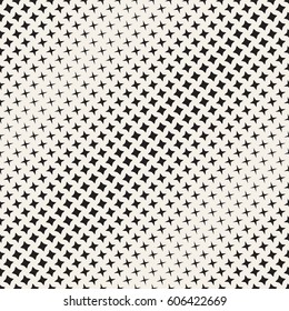 Geometric Seamless Star Shapes Pattern. Halftone Gradient Effect. Repeating Background Texture. Stylish Vector Illustration