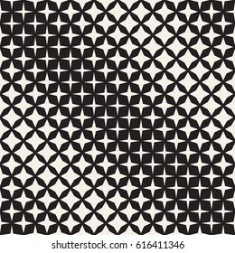 Geometric Seamless Star Shapes Pattern. Halftone Gradient Effect. Stylish Vector Illustration