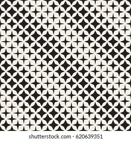 Geometric Seamless Star Shapes Pattern. Halftone Gradient Effect. Stylish Vector Illustration