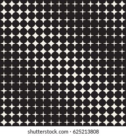 Geometric Seamless Star Shapes Pattern. Halftone Gradient Effect. Repeating Background Texture. Stylish Vector Illustration