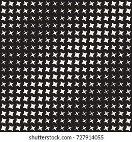 Geometric Seamless Star Shapes Pattern. Halftone Gradient Effect. Stylish Vector Illustration