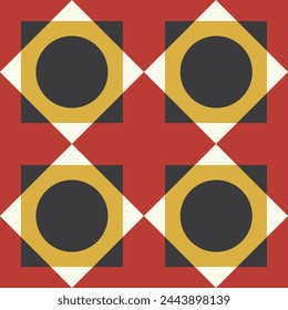 Geometric seamless surface pattern design bold fancy colorful vibrant playful wallpaper background backdrop texture decorative simple shape