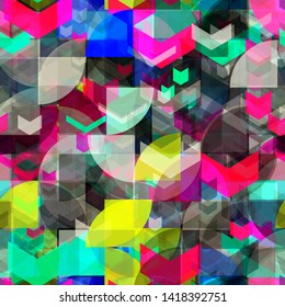Geometric seamless texture. Colorful pattern. Abstract vector background for web page, banners backdrop, fabric, home decor, wrapping
