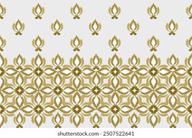 Patrón geométrico de textura sin costuras. Ilustración de patrón de damasco marrón claro sobre fondo blanco. Vector. Borde de Fondo de pantalla.