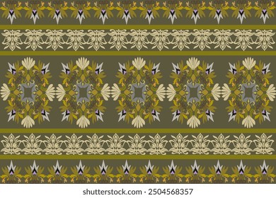 Geometric seamless texture pattern.Gold damask pattern, light brown with brown lines background illustration, vector, wallpaper border.