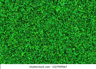 Geometric seamless texture of small blurred triangles. Concept - a living wall of leaves or lawn