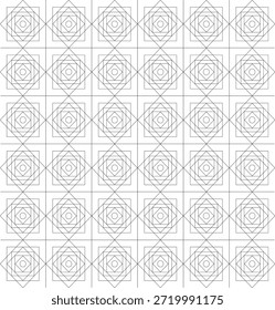 Plano de Fundo Geométrico Lado a Lado sem Costura com Formas de Linha Simétricas