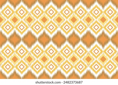 Geometric, seamless, traditional ethnic, Thai pattern, fabric pattern for textiles, rugs, wallpaper, clothing, sarong, batik, wrapping, embroidery, print, background, cover, illustration, vector,ikat.