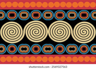 Geometric, seamless, traditional ethnic, thai pattern, fabric pattern for textiles, rugs, wallpaper, clothing, sarong, batik, wrapping, embroidery, print, background, cover, illustration, vector.