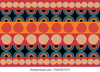 Geometric, seamless, traditional ethnic, thai pattern, fabric pattern for textiles, rugs, wallpaper, clothing, sarong, batik, wrapping, embroidery, print, background, cover, illustration, vector.