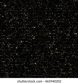 Geometric seamless vector background with ink splashes and stains. Abstract texture. Black and golden pattern