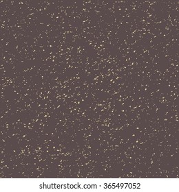 Geometric seamless vector brown background with yellow ink splashes and stains. Abstract texture