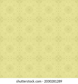 Diseño vectorial geométrico sin fisuras con textura de línea curvada amarilla sobre fondo dorado. Ilustración gráfica monocroma para la moda, decoración casera, papel pintado y papel envolvente.
