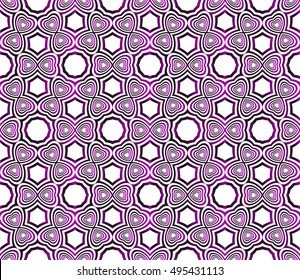 geometric seamless vector illustration. oval and circle. purple gradient.
