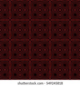 geometric seamless vector illustration. oval and circle. black, red color.