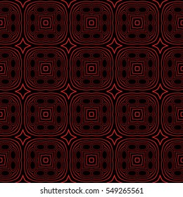 geometric seamless vector illustration. oval and circle. black, red color.