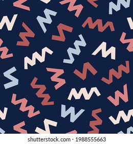 Geometric seamless vector pattern. Colorful abstract repeatable background for cover design, prints and fabric. Modern vector illustration with abstract shapes and figures in bright colors