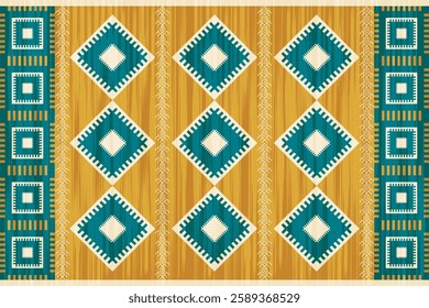 Geometric seamless vector pattern – a mix of Greek, Aztec and tribal art, perfect for rug, print, clothing, and decor.
