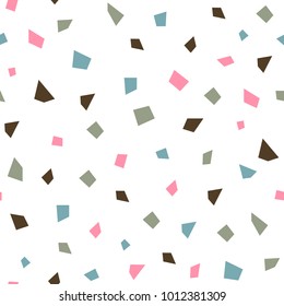 Geometric seamless vector pattern with polygons in pastel colors for invitations, greeting cards and backgrounds