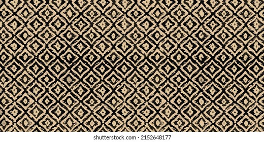 Geometric  seamless vector pattern. Vintage background in batik style
