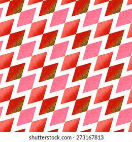 Geometric seamless watercolor background. Vector illustration.