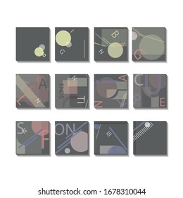 Geometric set of backgrounds and textures for banners and sites. Abstract illustration of a big bang.
