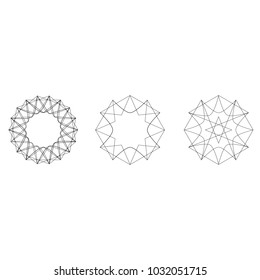 Geometric set for gifts and holidays pattern vector EPS10