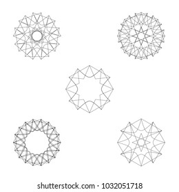 Geometric set for gifts and holidays pattern vector EPS10