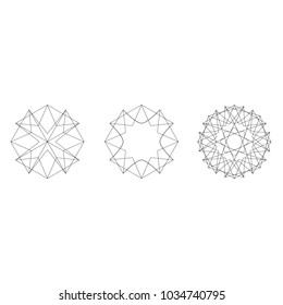 Geometric set for gifts and holidays pattern vector EPS10