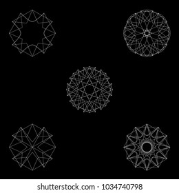 Geometric set for gifts and holidays pattern vector EPS10
