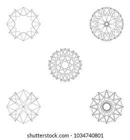 Geometric set for gifts and holidays pattern vector EPS10