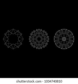 Geometric set for gifts and holidays pattern vector EPS10