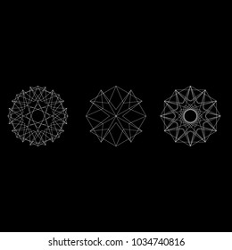Geometric set for gifts and holidays pattern vector EPS10