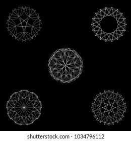 Geometric set for gifts and holidays pattern vector EPS10