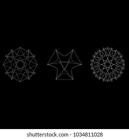 Geometric set for gifts and holidays pattern vector EPS10