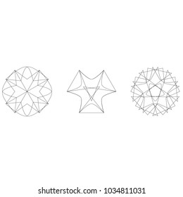 Geometric set for gifts and holidays pattern vector EPS10