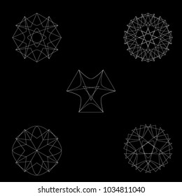 Geometric set for gifts and holidays pattern vector EPS10