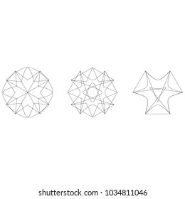 Geometric set for gifts and holidays pattern vector EPS10