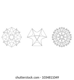 Geometric set for gifts and holidays pattern vector EPS10