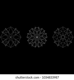 Geometric set for gifts and holidays pattern vector EPS10