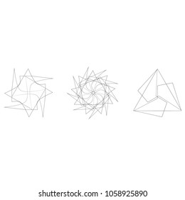 Geometric set for gifts and holidays pattern vector EPS10