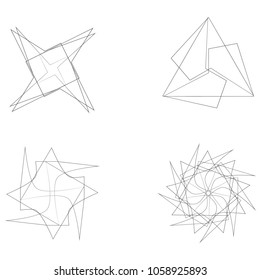 Geometric set for gifts and holidays pattern vector EPS10