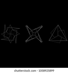 Geometric set for gifts and holidays pattern vector EPS10