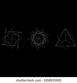 Geometric set for gifts and holidays pattern vector EPS10