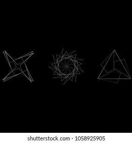 Geometric set for gifts and holidays pattern vector EPS10