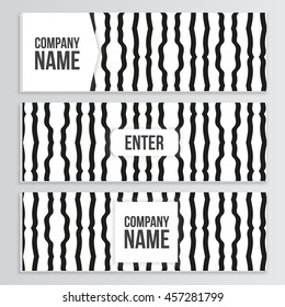 Geometric Set of horizontal banners