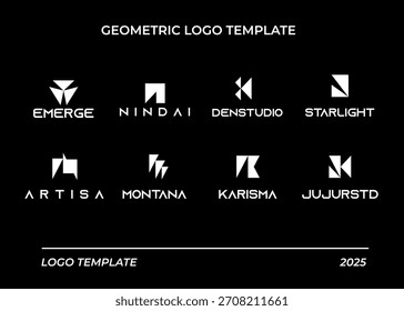 Conjunto geométrico Logo Marcas Diseño Vector	